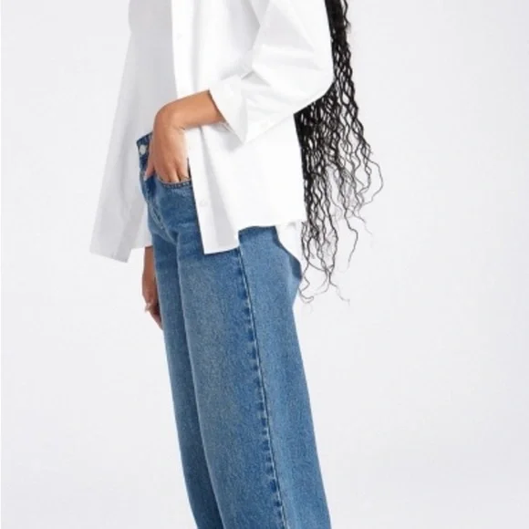 Billie Mid Rise Straight Leg Blue Jeans - Picture 10 of 16